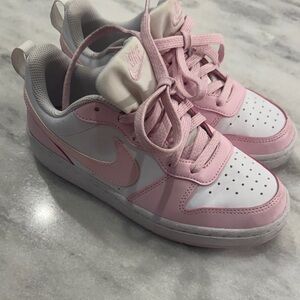 Nike Kids Pink and White Sneakers